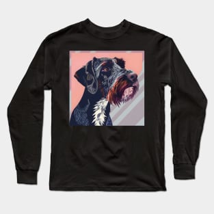 German Wirehaired Pointer in 70's Long Sleeve T-Shirt